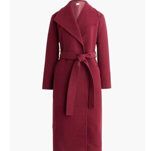 J. Crew Factory Belted wool-blend coat